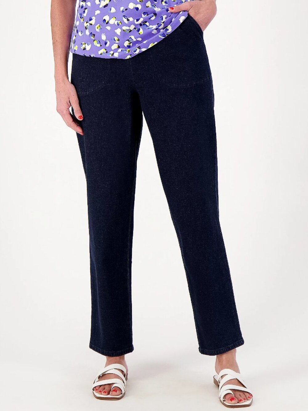 Denim & Co. Original Waist Stretch Tall Side Pocket Pant - Sz 2XT a624308